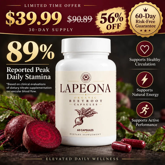 Lapeona Organic Beetroot Capsules — $39.99, 56% off, 60-day risk-free guarantee