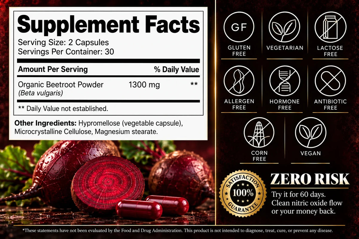 Lapeona Supplement Facts panel and clean-label dietary claims